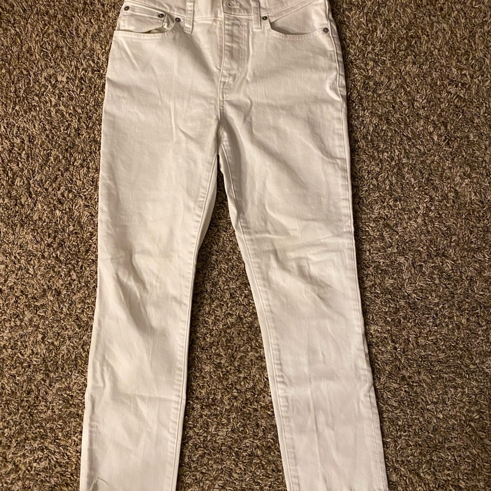 Madewell Women's Cream Straight Leg Jeans